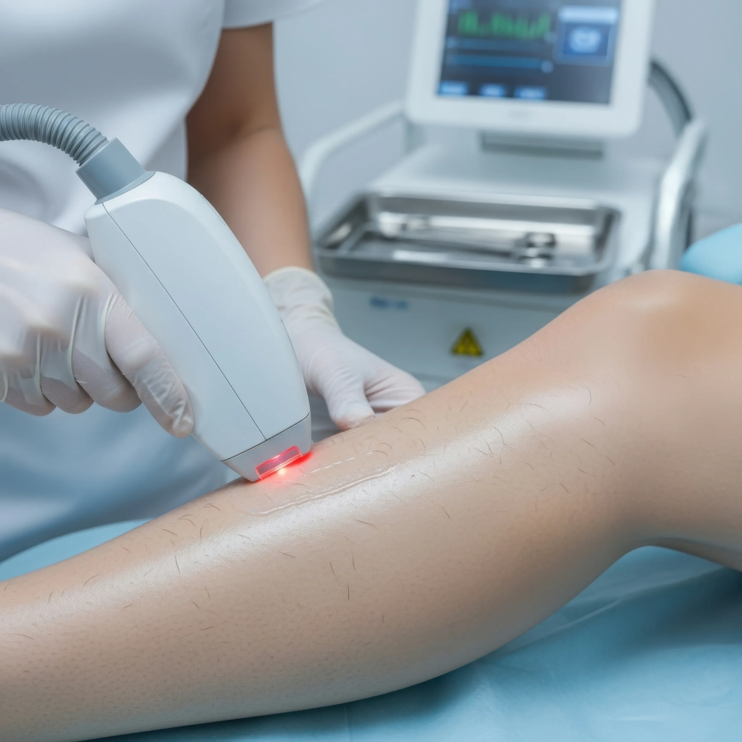 Laserhårborttagning på ben i Täby klinik